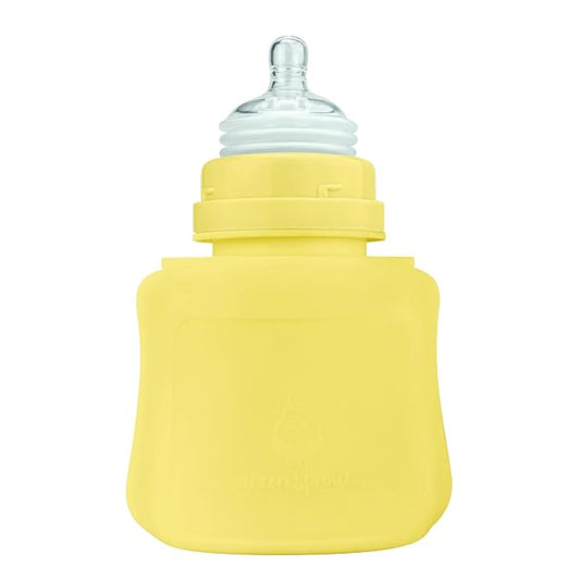 Green Sprouts Sprout Ware Baby Pocket Made from Silicone and Plants (5 oz.), Non-Toxic Silicone Plant-Based Plastic Baby Pocket Without BPA, BPS, BPF, Yellow