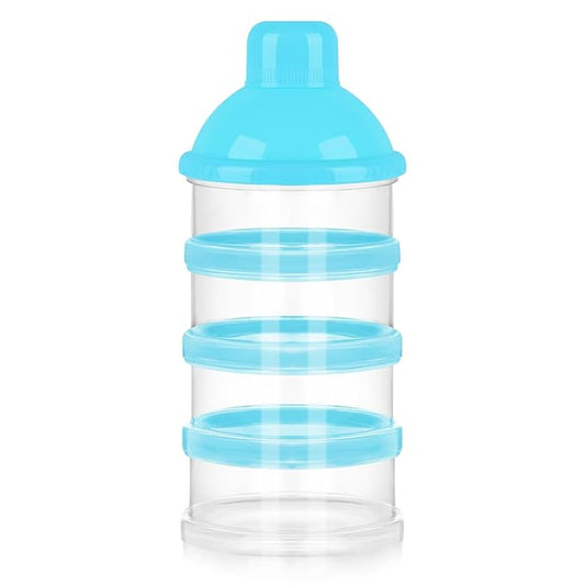 Accmor Formula Dispenser On The Go, 4 Compartments Stackable Formula Container for Travel, Baby Milk Powder Kids Snack Container, BPA Free ﻿