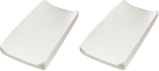 HonestBaby Girls Organic Cotton Changing Pad Cover, Sugar Swizzle, One Size (Pack of 2)