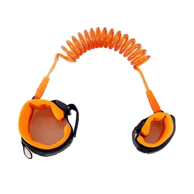 Magik Anti-Loss Strap Wrist Link Hand Harness Leash Band Safety Toddlers Child Kid (Orange, 98.5'' / 2.5m, 2 Pack)