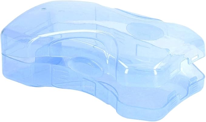 Baby Squeeze Proof Holder for Juice Box Prevent Messes, Support Self Feeding Multipurpose Food Pouch Holder (Blue)