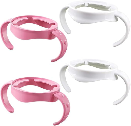 Bottle Handles Compatible with Avent Natural Response Baby Bottle, Pack of 4, Pink and White