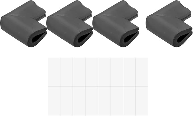 uxcell Corner Guards Edge Protectors, 24Pack U Foam Safety Bumper W Self-Adhesive Tape Furniture Corner Table Edge Guard, 2.16"x1.38"x0.31", Black