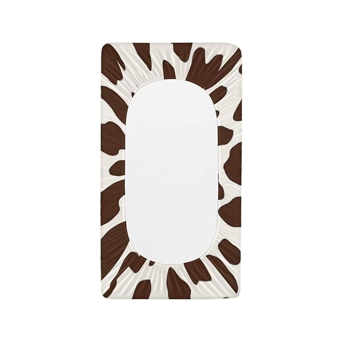 Cow Print Diaper Changing Pad Cover for Baby Soft Changing Mat Cover Infant Newborn Changing Table Sheet Fitted 32”x16” Changing Pad Covers