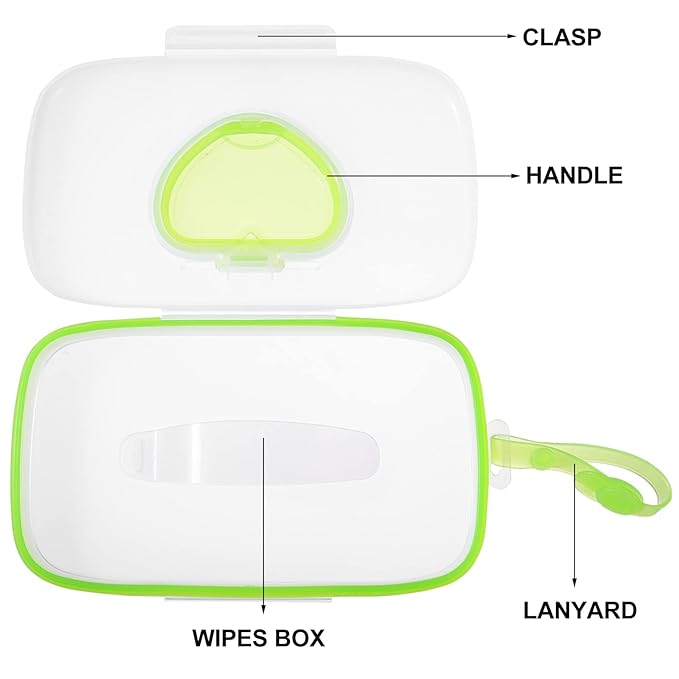 On- The- Go Wipes Dispenser Baby Outdoor Travel Stroller Wet Wipes Box Refillable Container for Car Bathroom Living Room