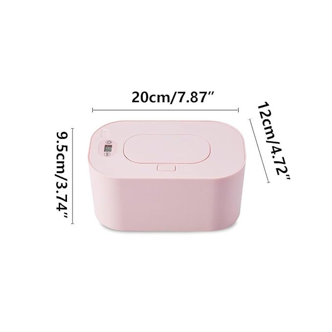 Wipes Warmer, Fast Heating Wipe Warmer and Baby Wet Wipes Dispenser for Home Use Adjustable Temperature Holds 80 Wipes, Travel Friendly with Direct Plug-in Power