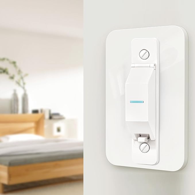 4 Pack Light Switch Cover Guard,Light Switch Lock With Glow In The Dark Effect, Child Proof Wall Switch Cover Keeps Lights or Switches from Being Accidentally Turned ON or OFF （White)