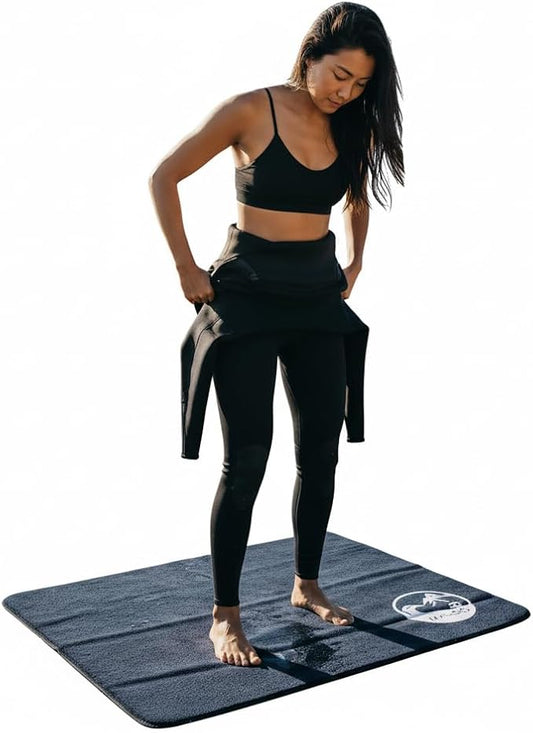 Malo’o Changing Mat – 4mm Neoprene Waterproof Surf Changing Mat, 36” x 30” Portable Wetsuit Changing Pad with Mesh Storage Bag, Quick-Dry Outdoor Mat for Beach, Camping, Van Life & Travel