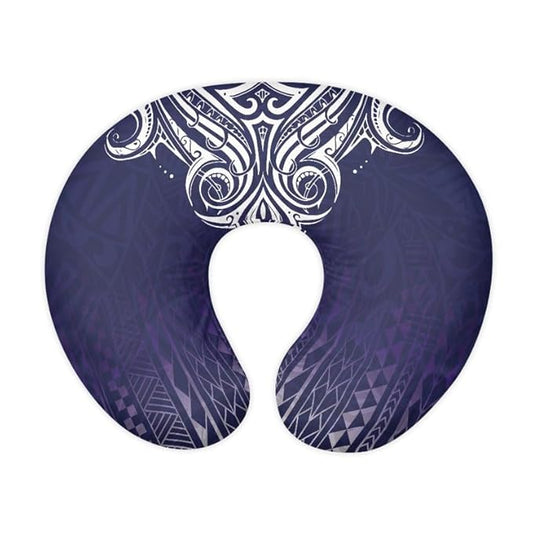 Navy Blue Gradient Removable Nursing Pillow Cover Hawaiian Totem Geometric Nursing Pillow Slipcovers for Breastfeeding Moms Boho Island Zigzag Fits Bottle Feeding