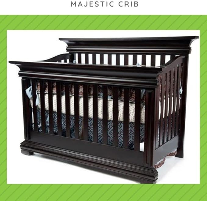 Toddler Bed Safety Guard Rail for Munire & Echelon Convertible Cribs - Solid Wood Rail for Convertible Crib to Toddler Bed Conversion - Safety Bed Rail for Children (Espresso)