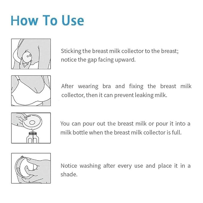 Breast Shells Milk Collector Leaking Storage Collection Shell Nursing Mom for Breastfeeding Nipple Cups Reusable Washable(2 Pack)