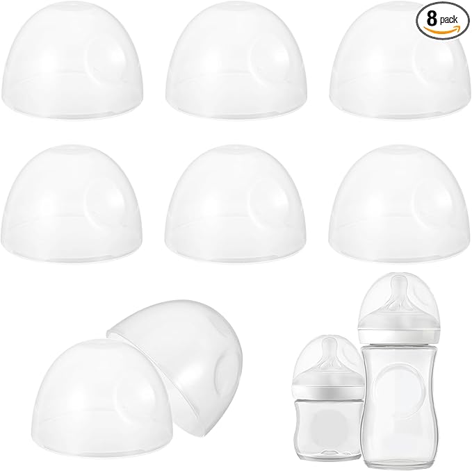 8 Count Baby Bottle Lids Compatible with Philips Avent Baby Bottles, Soft & Safe PP Bottle Caps for Avent Natural Plastic and Glass Bottles, BPA Free Baby Bottle Covers for Philip Avent Glass Bottle