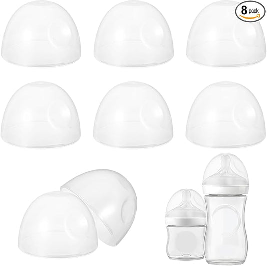 8 Count Baby Bottle Lids Compatible with Philips Avent Baby Bottles, Soft & Safe PP Bottle Caps for Avent Natural Plastic and Glass Bottles, BPA Free Baby Bottle Covers for Philip Avent Glass Bottle