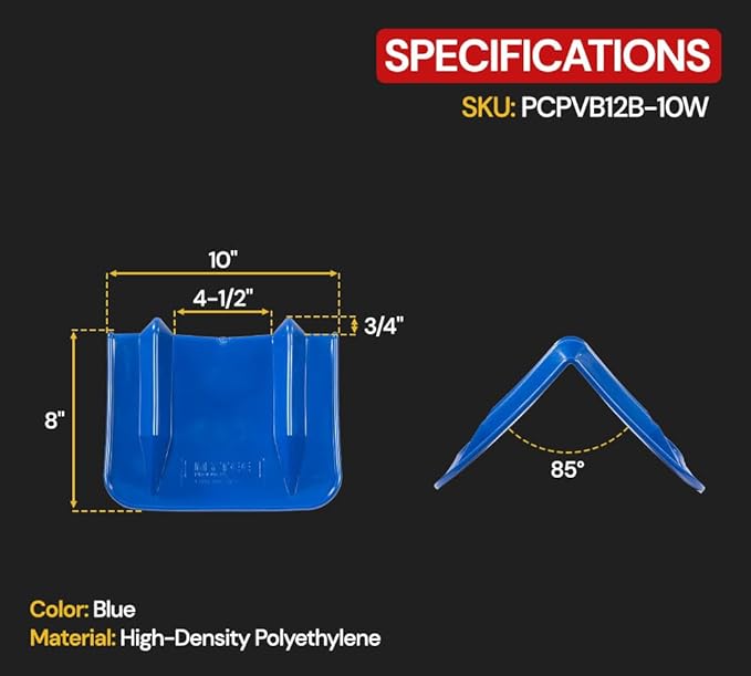 Mytee Products 40 Pack Blue Flatbed Edge Protectors w/Carrying Case & Webbing Handle - 8"x8"x10" Plastic V Shaped Corner Protectors for Cargo Loads & Tie Down Strap Guard - Fit 1 Strap Up to 4"