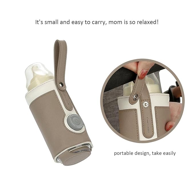 RiToEasysports Bottle Warmer Bag, USB Heating Cover with 3 Temp Settings, Portable Milk Bottle Warmer for Home, Travel, and Outdoor Use by Parents & Lovers