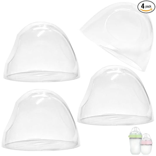 Feeding Bottle Caps Replacement for Comotomo Baby Bottles, 5 Ounce and 8 Ounce (4 Pack)
