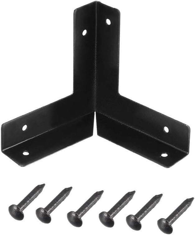 uxcell Metal Box Corner Protectors Edge Guard Protector 33 X 33 X 33mm Black 8pcs