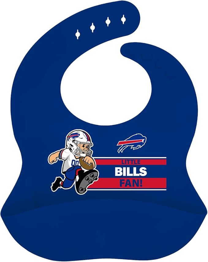 Baby Fanatic NFL Silicone Bib - Premium Quality, Educational, and Fun Activity for Kids and Families