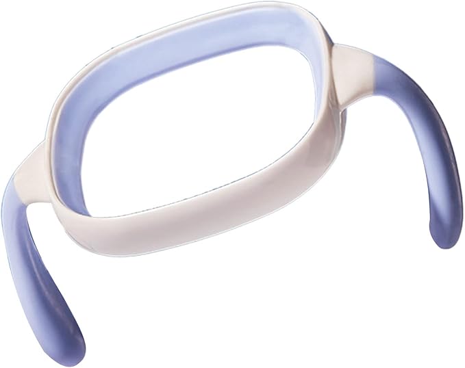 Baby Bottle Handle Square Shape Feeding Bottle Handle BPAFree Silicone Handle for Wide Neck Bottles, 7.3 x 5.3cm, Blue