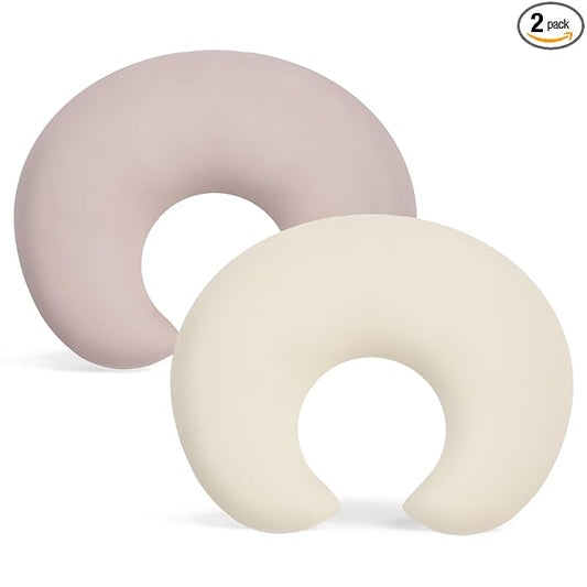 Susurration 2 Pack Nursing Pillow Cover,Ultra Soft and Stretchy Compatible with Boppy Breastfeeding Pillow,Comfortable and Skin-Friendly Slipcovers for Newborn Boys & Girls(Misha)