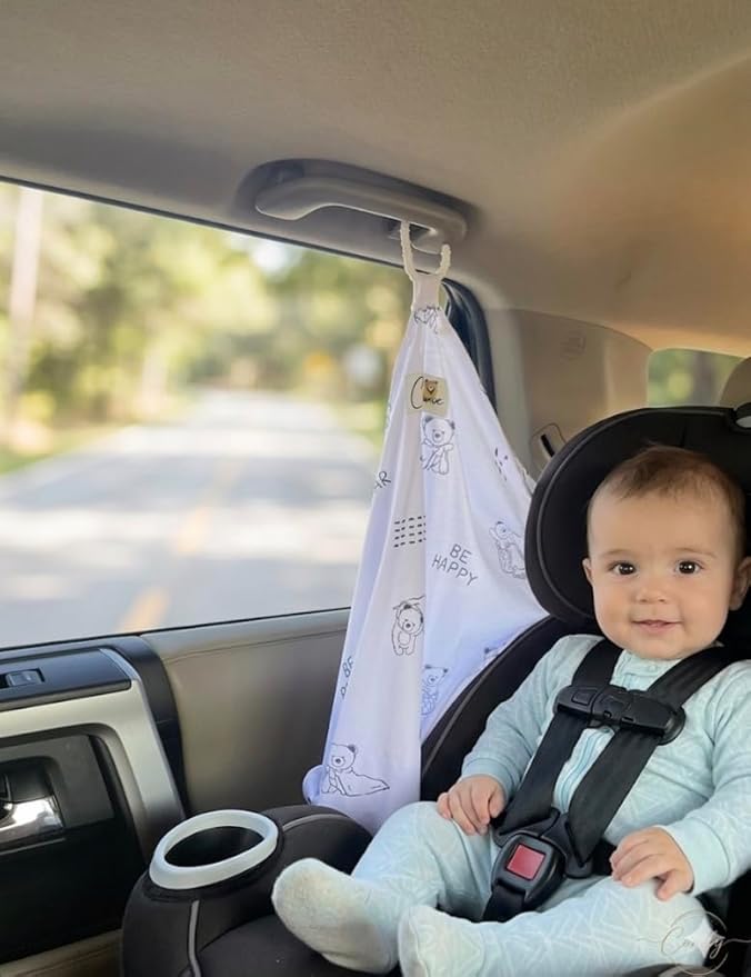 Multi-Use Car Window Shade for Babies & Toddlers, Can be Used as a Nursing Cover and Car Seat Cover, Newborn Essentials, Expecting Mothers and Infants Must Have, Travel Essentials