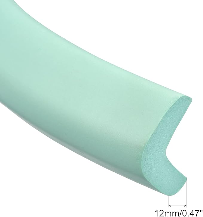 uxcell Corner Guards Edge Protectors 6.56ft(2M), Foam Safety Bumper L Shape for Furniture Corner Table Edge Guard, Light Green