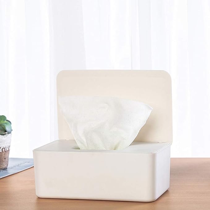 Wipes Holder with Lid, Wet Wipe Dispenser, Tissue Box Case for Home Stores