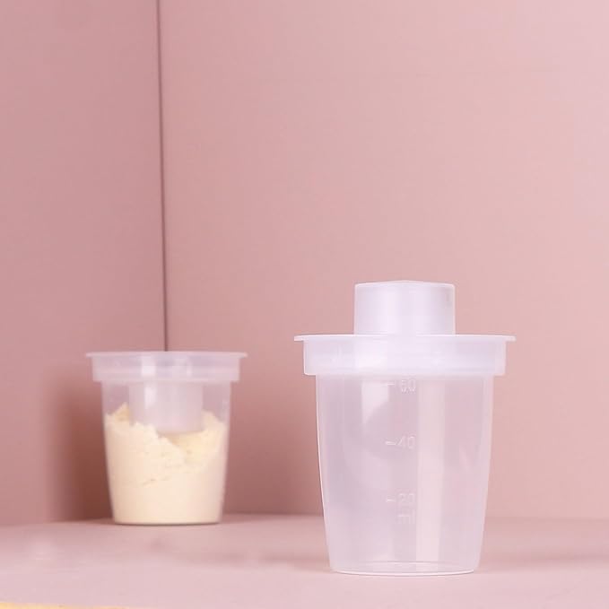 6Pcs Travel Ready Spill-Resistant Milk Dispenser Set Secure Lid Design Milk Box 60ml