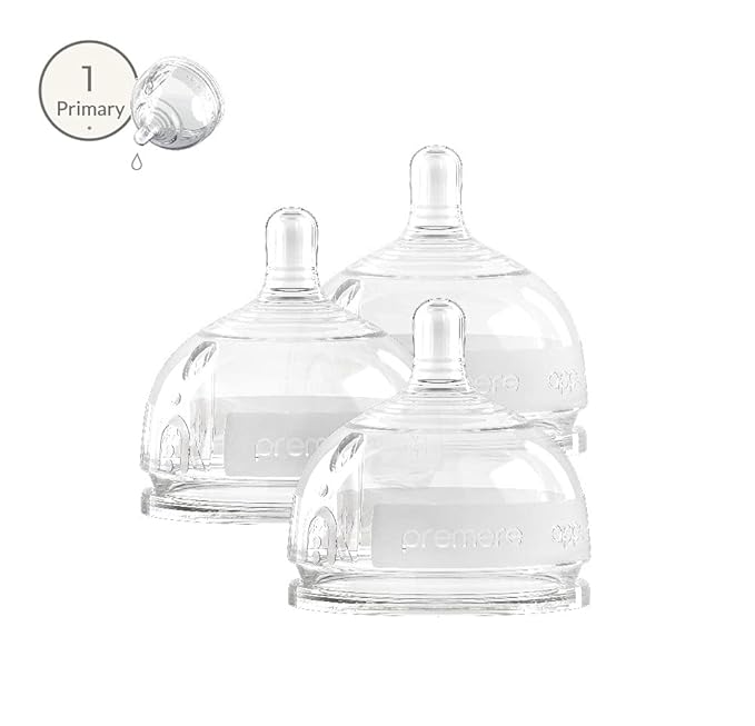 Breast-Mimic Anti-Colic & Air-Free Vent Nipples - Slow Flow (0-3 Months / 1 Hole) / 3-Pack