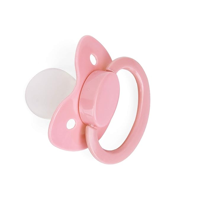 Adult Bottle with Big Sized Pacifier Set 8 oz (Pink)