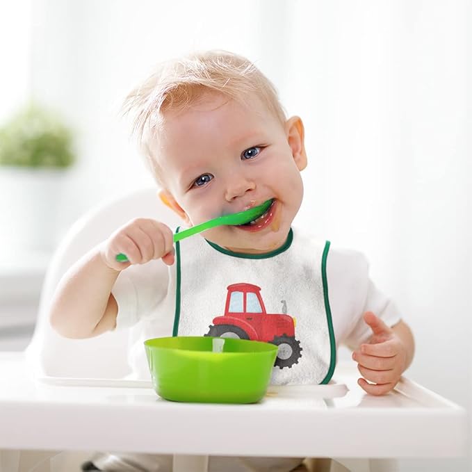 Toddler & Baby Bibs Burp Cloths Others Red Tractor 2 Cotton Baby Items for Baby Girl & Boy White Red Design Only