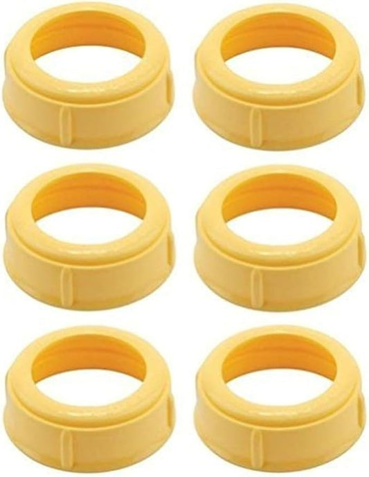 6 Pack Collars Medela Bottle Nipple Collar Rings for Medela Baby Bottles 5oz & 8oz Slow or Medium Flow Nipples Compatible with Plastic & Glass Bottles BPA Free Mess Free No Leak or Spill with BB Gift
