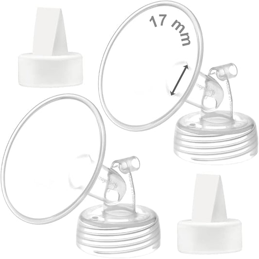 Maymom 17mm Flange and Duckbill Valve Compatible with Spectra S1 S2 9 Plus Not Original Spectra S2 Replacement Pump Parts Flange Duckbill Valve
