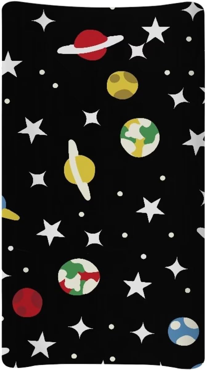 Galaxy Changing Table Cover for Baby Washable Breathable Changing Pad Cover Comfy Waterproof Nursery Pad Change Cover Easy to Clean