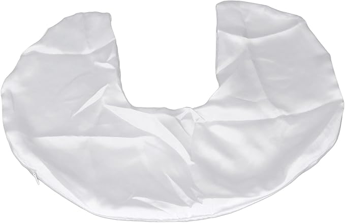 Satin Nursing Pillow Cover,Soft Washable Breathable,Protect for Baby Hair and Skin, Breastfeeding Pillow Slipcover for Feeding (White)
