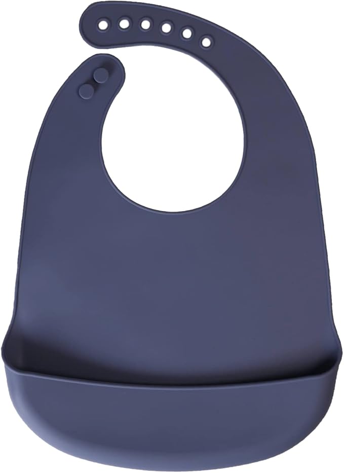 Silicone Bibs For Babies- BPA-Free Waterproof Bib With Pocket- Dishwasher Safe Feeding Bib With Food Catcher