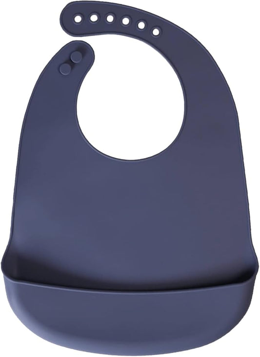 Silicone Bibs For Babies- BPA-Free Waterproof Bib With Pocket- Dishwasher Safe Feeding Bib With Food Catcher