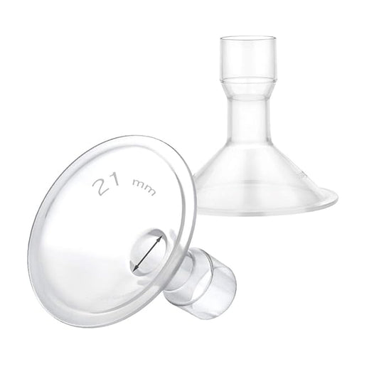 Maymom MyFit 21mm Two-Piece Design Small Breastshields, Compatible with Medela Breast Pump; Ideal for HandsFree Bra; Not Original PersonalFit Flex Breast Shield,Not Original Freestyle Pump Parts, 2pcs