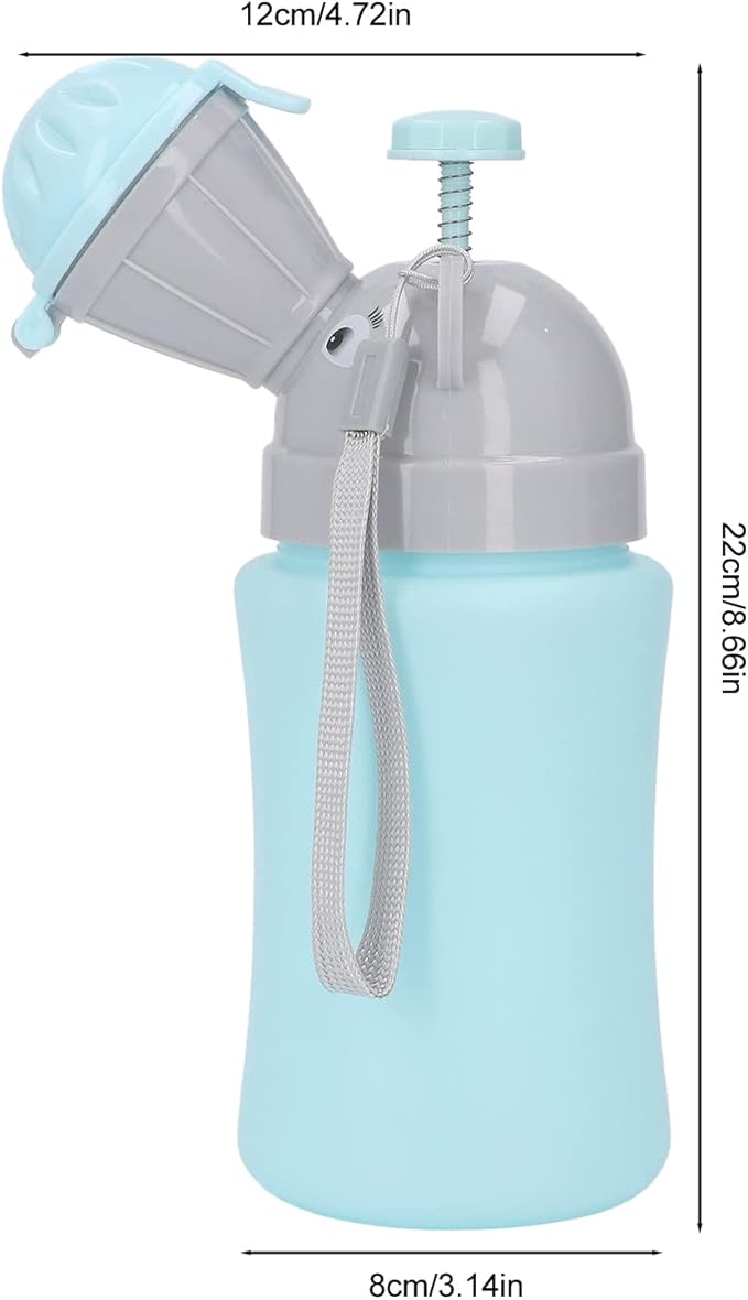 SUNGOOYUE Children Urinal Cup, Lightweight Portable Emergency Urinal Potty Toilet Pee Training Cup for Baby Toddlers (Blue for Boy)