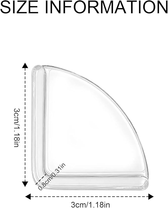 Corner Protector Baby, Table Corner Protectors, Baby Proof Corners and Edges, Fan-Shaped Clear Corner Guards 4 Pack, Sector