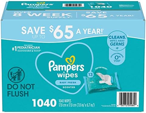 Pampers Scented Baby Wipes, Baby Fresh (1,040 Count)