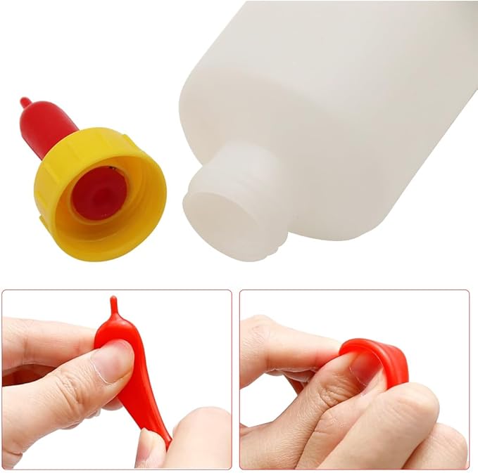 Goat Nipple and Bottles Set, 20 Pieces Cow Calf Milk Drink Nipple and 2 Pieces 400 ml Lamb Feeding Bottle Kit for Sheep Goat Pup Dog Farm Supplies