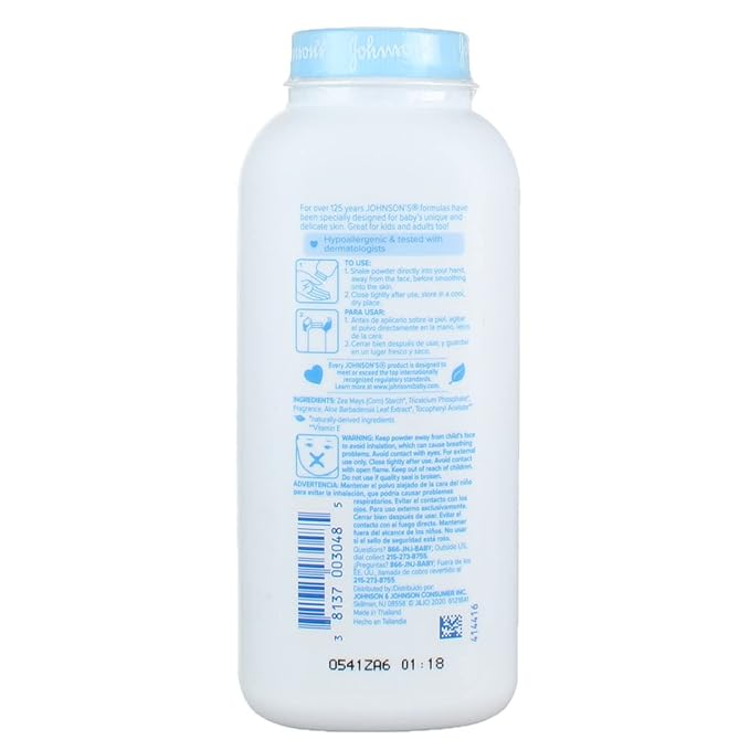 Johnson's, Baby Powder with Aloe & Vitamin E, 9 Ounce, 10 Pack