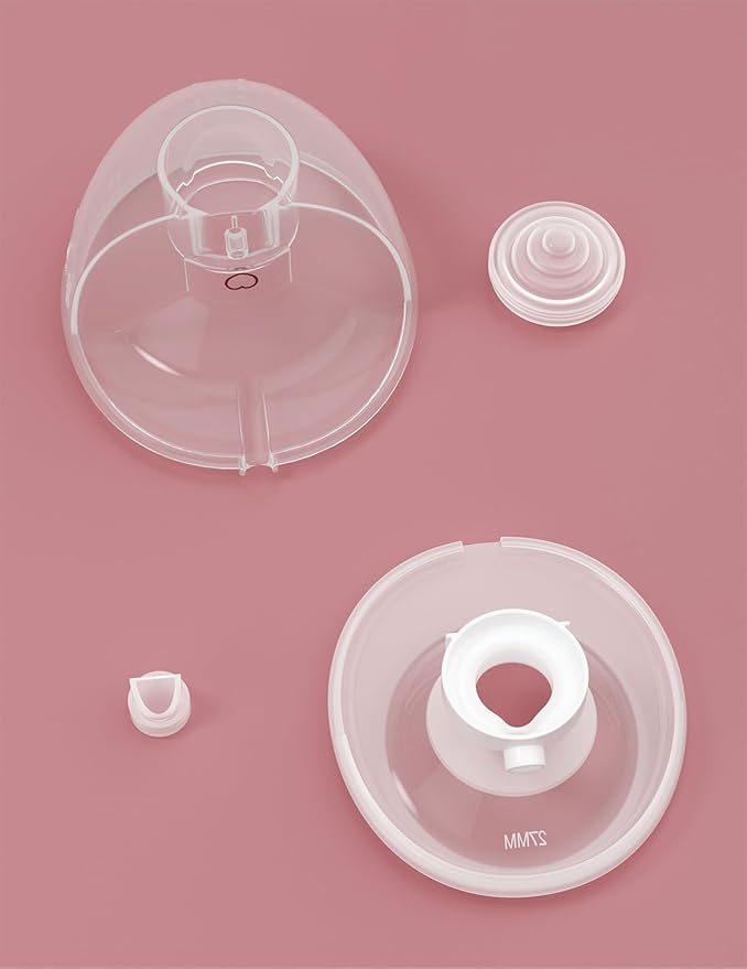 Momcozy M5 Full Set Collector Cup, Original M5 Breast Pump Replacement Accessories, with Double-Sealed 24mm Flanges