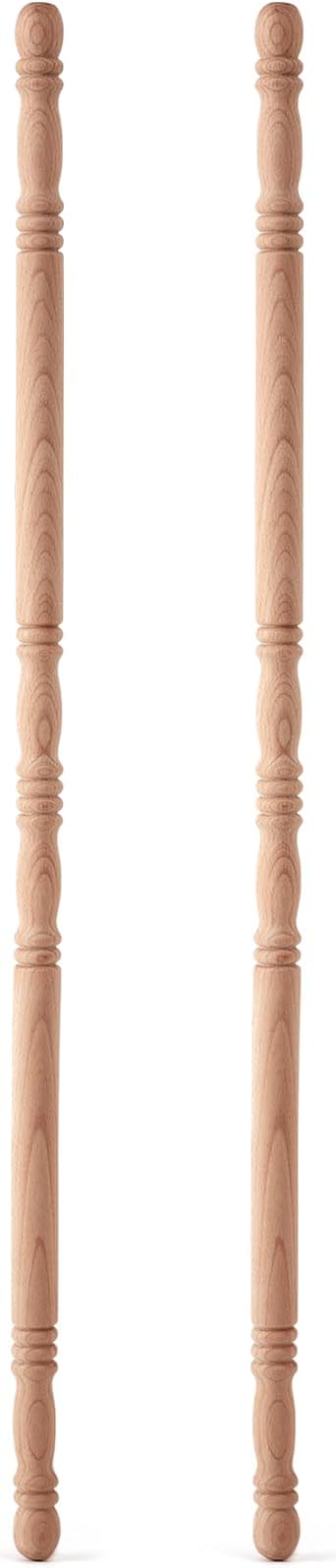 DoubleFill 2 Pack Beechwood Corner Guards for Wall Unfinished DIY Corner Protector 39-1/2'' x 1'' Solid Wood Edges Protect Trim for Paintable Stainable, Customize to Match Wall, Easy Installation