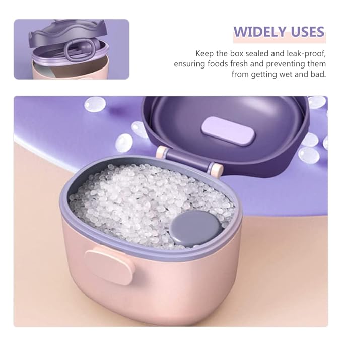 Crowns Baby Dispenser Scoop Portable Milk Storage Container Travel Daycare Holder Snack Storage Container Non Spill Design