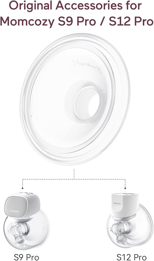 Momcozy Original S9 Pro/S12 Pro Replacement Accessories, Only Compatible with Momcozy S9 Pro/S12 Pro Breast Pump NOT for S9/S12/S12Pro-Quick(Double-Sealed Flange 24mm,1 Pack)