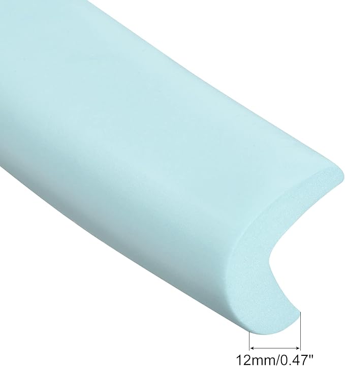 uxcell Corner Guards Edge Protectors 6.56ft(2M), 4Pack Foam Safety Bumper L Shape for Furniture Corner Table Edge Guard, Light Blue