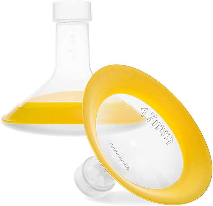 Nenesupply 17mm Oval Flanges Compatible with Lansinoh Breast Pump Parts Replace 17mm Lansinoh Flange Accessories. Work with Signature Pro Smart Pump and Manual Pumps