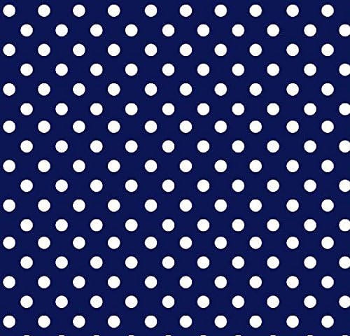 SheetWorld Baby Fitted Changing Pad Cover Sheet 16 x 33 inches, 100% Cotton Woven Sheet, Unisex Boy Girl, Primary Polka Dots Navy Woven, Made in USA